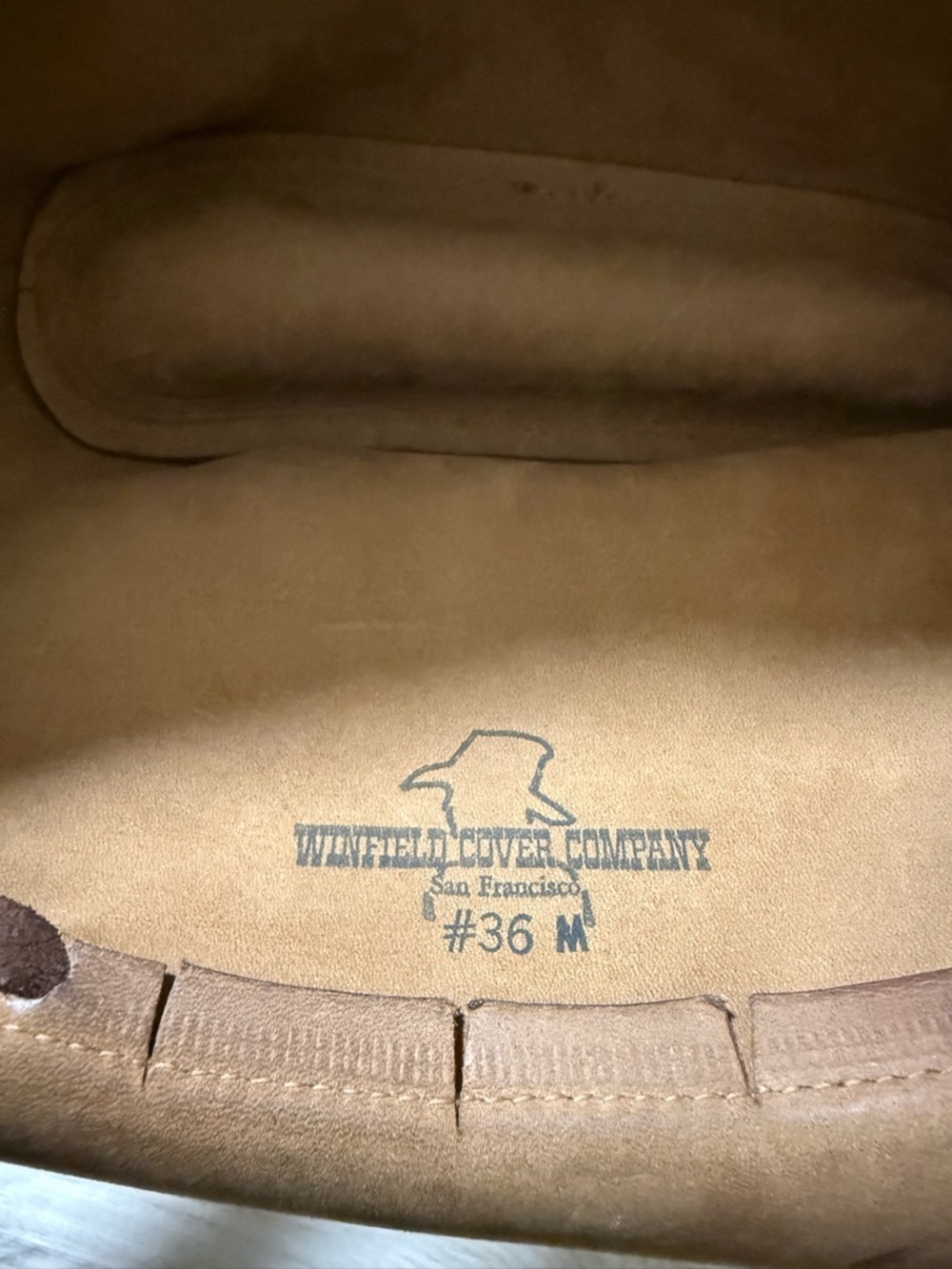 Winfield Cover Co San Francisco Brown Suede/Leather Cowboy Hat #36 M - Picture 5 of 8